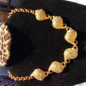 Vintage Kenneth Jay Lane Gold Conch Shell Necklace